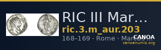 RIC III Marcus Aurelius 203 — CANOA