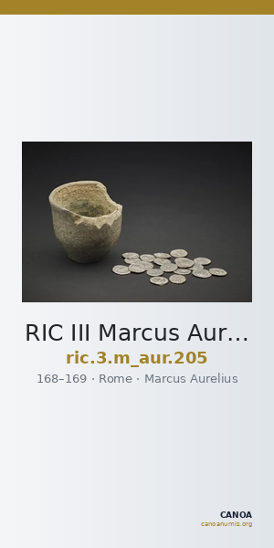 RIC III Marcus Aurelius 205 — CANOA