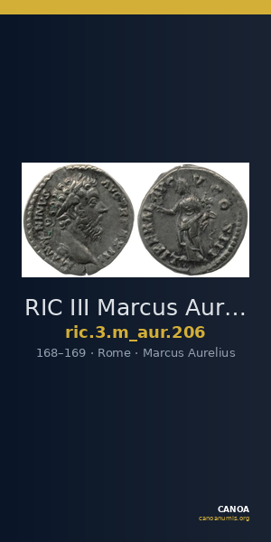 RIC III Marcus Aurelius 206 — CANOA