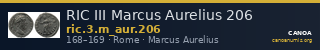 RIC III Marcus Aurelius 206 — CANOA