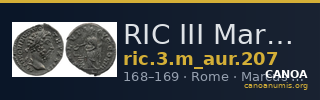 RIC III Marcus Aurelius 207 — CANOA