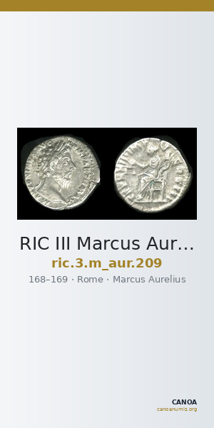 RIC III Marcus Aurelius 209 — CANOA