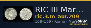 RIC III Marcus Aurelius 209 — CANOA