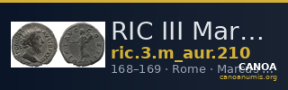 RIC III Marcus Aurelius 210 — CANOA