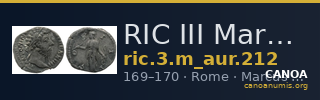 RIC III Marcus Aurelius 212 — CANOA