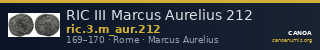 RIC III Marcus Aurelius 212 — CANOA