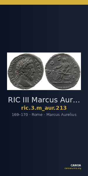 RIC III Marcus Aurelius 213 — CANOA
