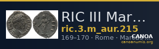RIC III Marcus Aurelius 215 — CANOA