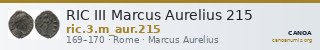 RIC III Marcus Aurelius 215 — CANOA