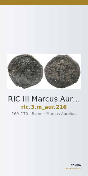 RIC III Marcus Aurelius 216 — CANOA