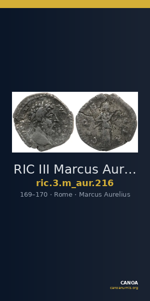 RIC III Marcus Aurelius 216 — CANOA