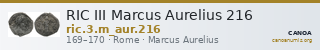 RIC III Marcus Aurelius 216 — CANOA