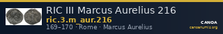 RIC III Marcus Aurelius 216 — CANOA