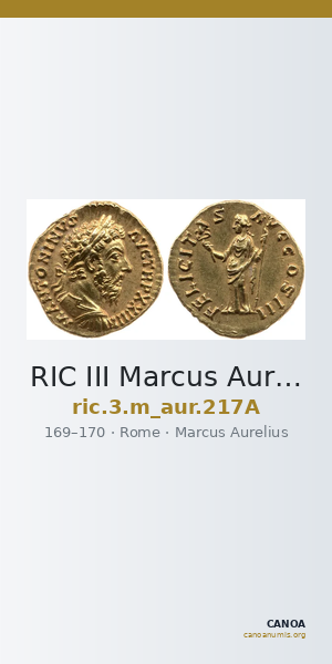 RIC III Marcus Aurelius 217A — CANOA