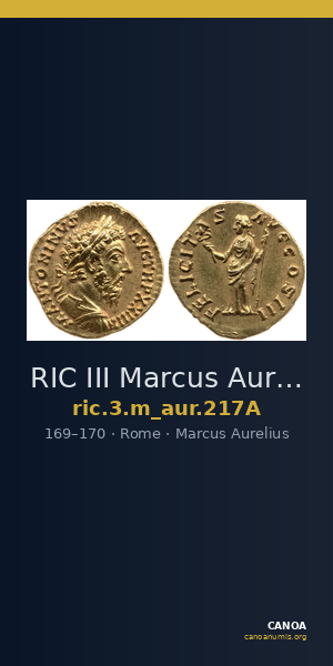 RIC III Marcus Aurelius 217A — CANOA