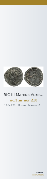 RIC III Marcus Aurelius 218 — CANOA