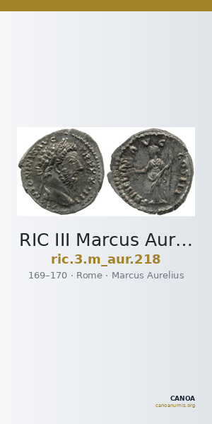 RIC III Marcus Aurelius 218 — CANOA