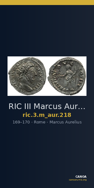 RIC III Marcus Aurelius 218 — CANOA
