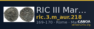 RIC III Marcus Aurelius 218 — CANOA