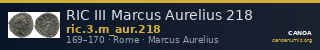 RIC III Marcus Aurelius 218 — CANOA