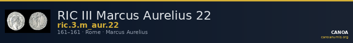 RIC III Marcus Aurelius 22 — CANOA