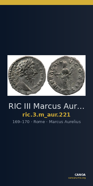 RIC III Marcus Aurelius 221 — CANOA