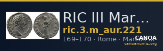 RIC III Marcus Aurelius 221 — CANOA