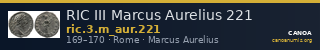 RIC III Marcus Aurelius 221 — CANOA