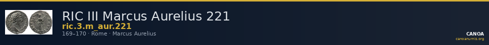 RIC III Marcus Aurelius 221 — CANOA