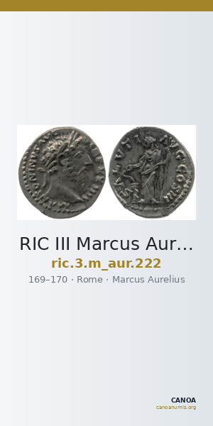 RIC III Marcus Aurelius 222 — CANOA