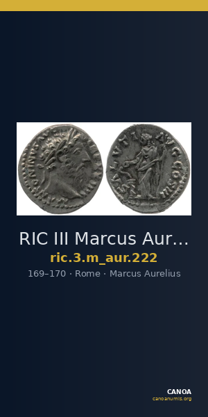 RIC III Marcus Aurelius 222 — CANOA