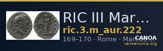 RIC III Marcus Aurelius 222 — CANOA