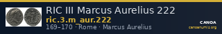 RIC III Marcus Aurelius 222 — CANOA