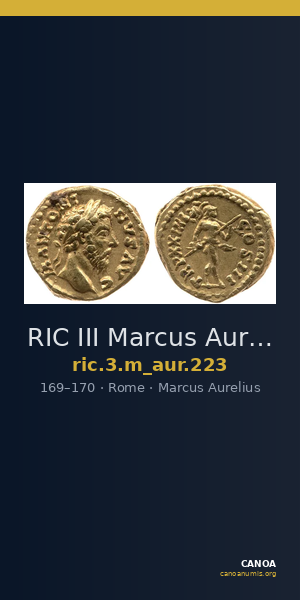 RIC III Marcus Aurelius 223 — CANOA