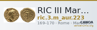 RIC III Marcus Aurelius 223 — CANOA