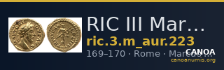 RIC III Marcus Aurelius 223 — CANOA