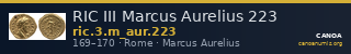 RIC III Marcus Aurelius 223 — CANOA