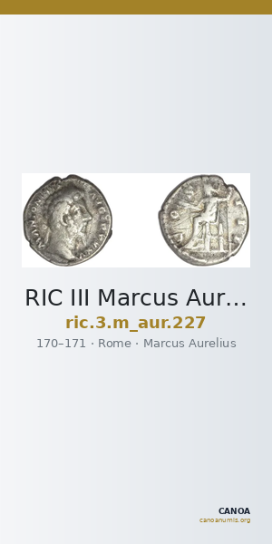 RIC III Marcus Aurelius 227 — CANOA