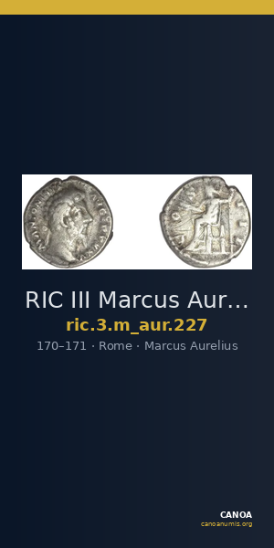 RIC III Marcus Aurelius 227 — CANOA