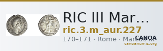 RIC III Marcus Aurelius 227 — CANOA