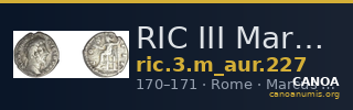 RIC III Marcus Aurelius 227 — CANOA