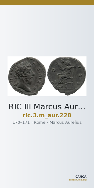 RIC III Marcus Aurelius 228 — CANOA