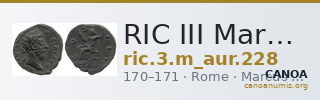 RIC III Marcus Aurelius 228 — CANOA