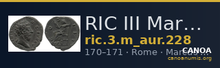 RIC III Marcus Aurelius 228 — CANOA