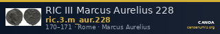 RIC III Marcus Aurelius 228 — CANOA