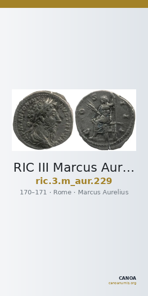 RIC III Marcus Aurelius 229 — CANOA
