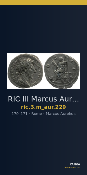 RIC III Marcus Aurelius 229 — CANOA
