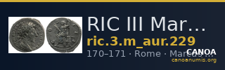 RIC III Marcus Aurelius 229 — CANOA