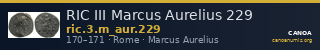 RIC III Marcus Aurelius 229 — CANOA