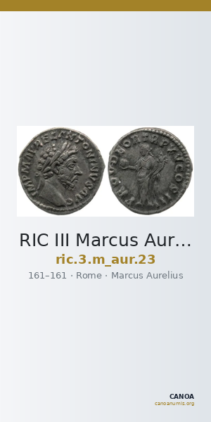 RIC III Marcus Aurelius 23 — CANOA